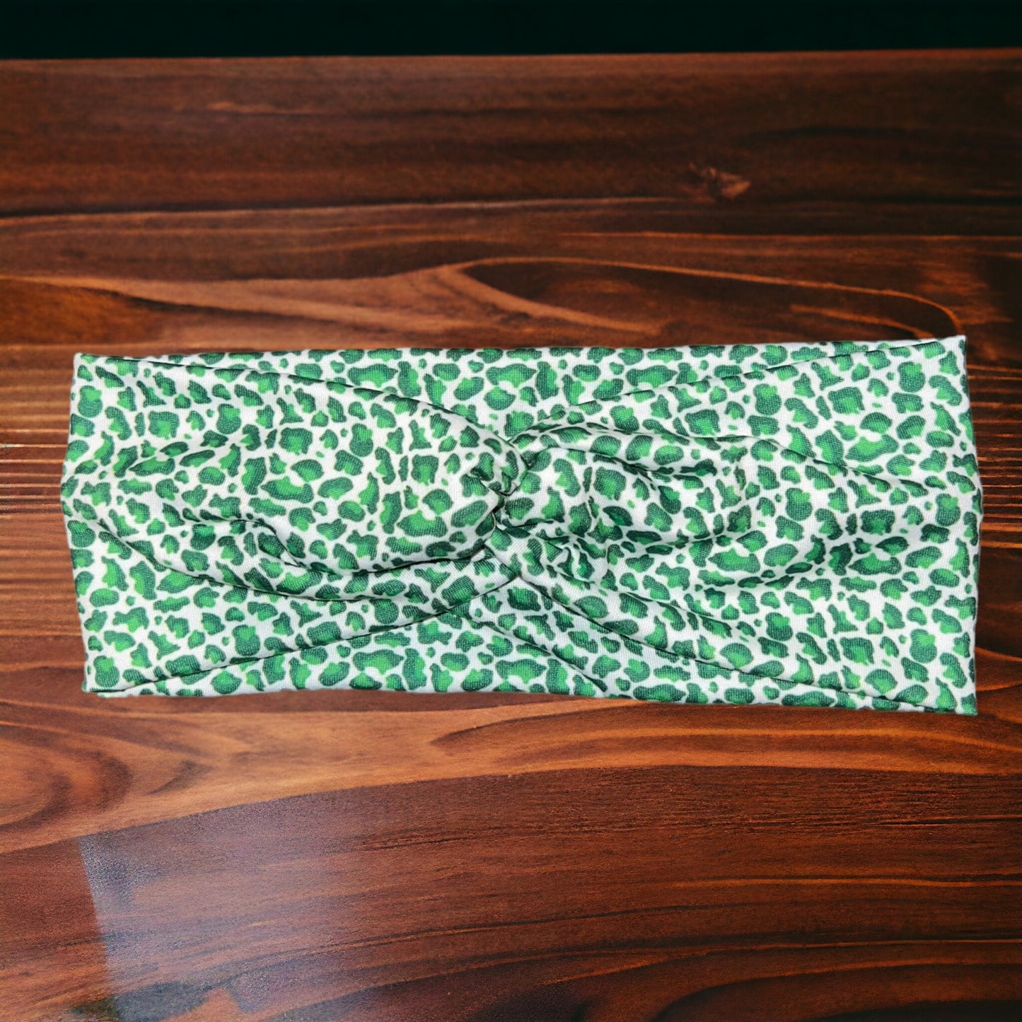 Green Leopard Headband