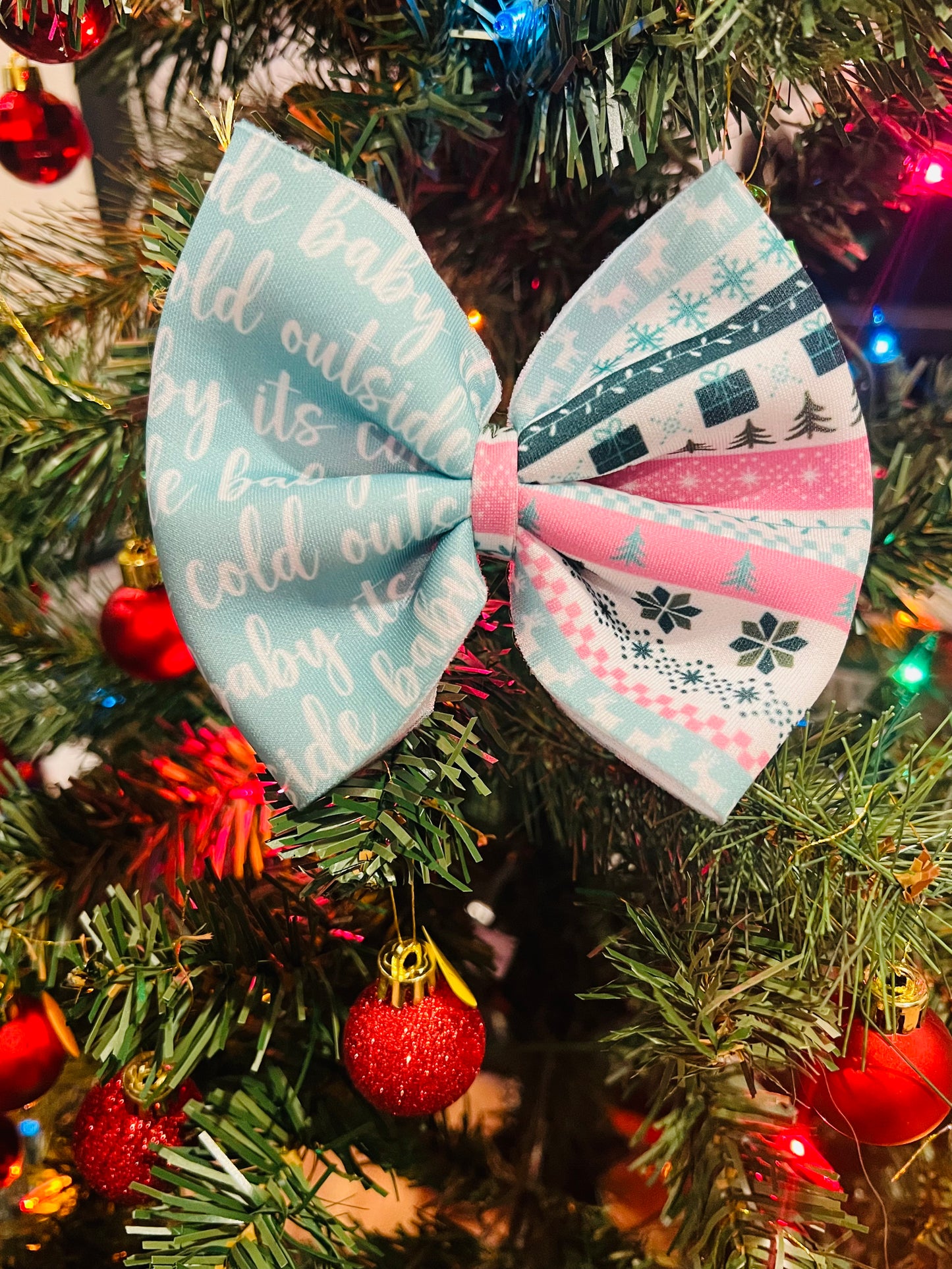 Baby it’s cold outside Hair Bow