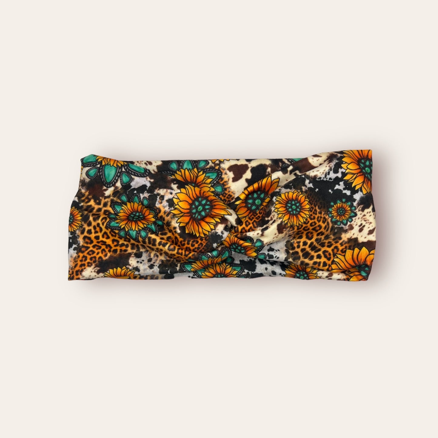 Western Cow Print Knot Headband