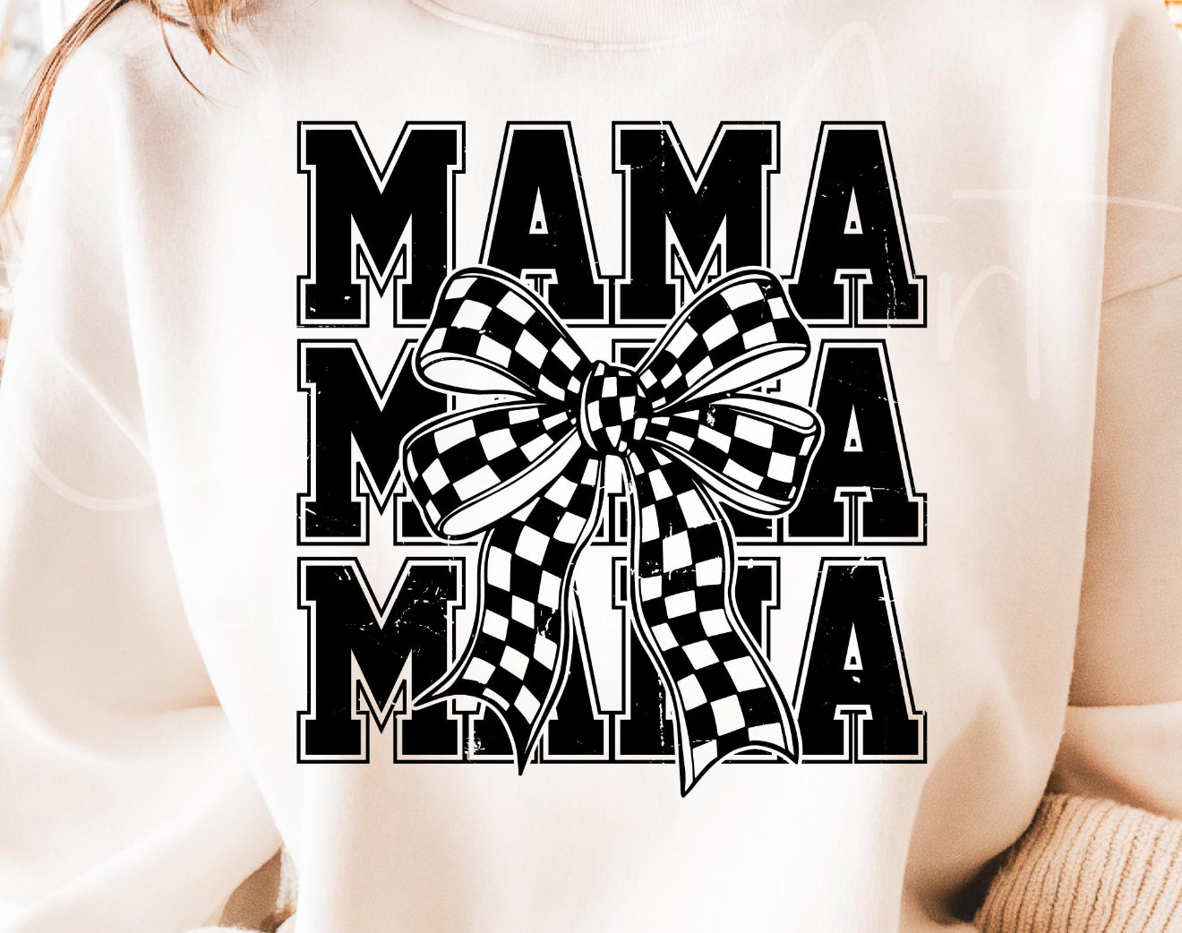 Checkered Mama Hoodie