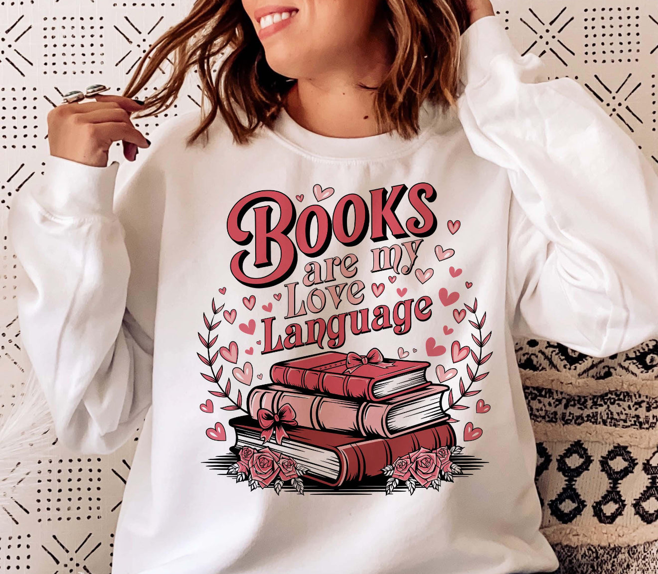 Books Are My Love Language Crewneck