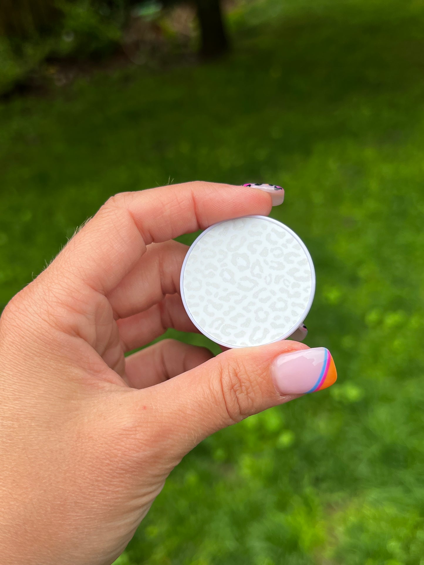 White Leopard Pop Socket