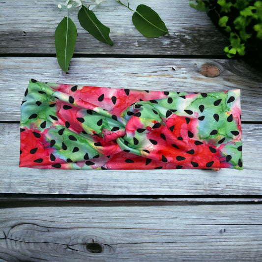 Watercolor Watermelon Headband