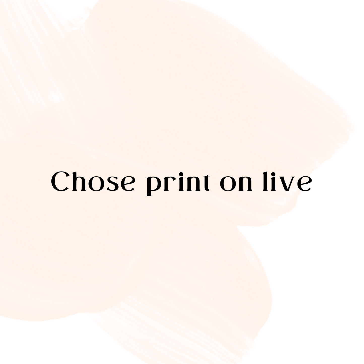 Chose screen print on live