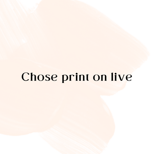 Chose screen print on live