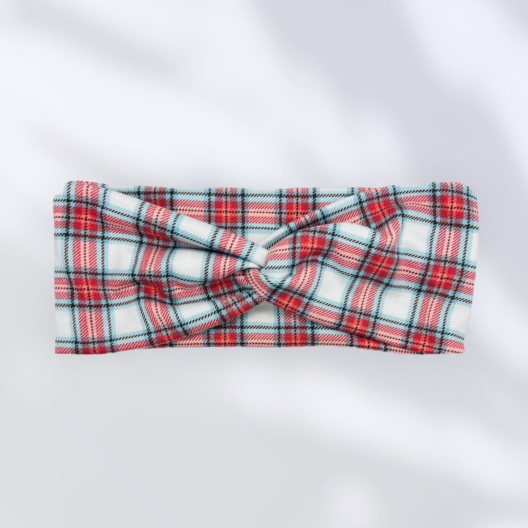 Red & Blue Plaid Headband