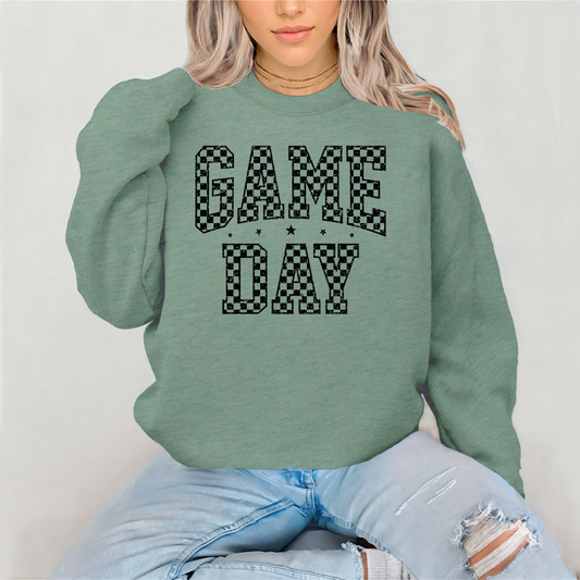 Checkered Game Day Crewneck