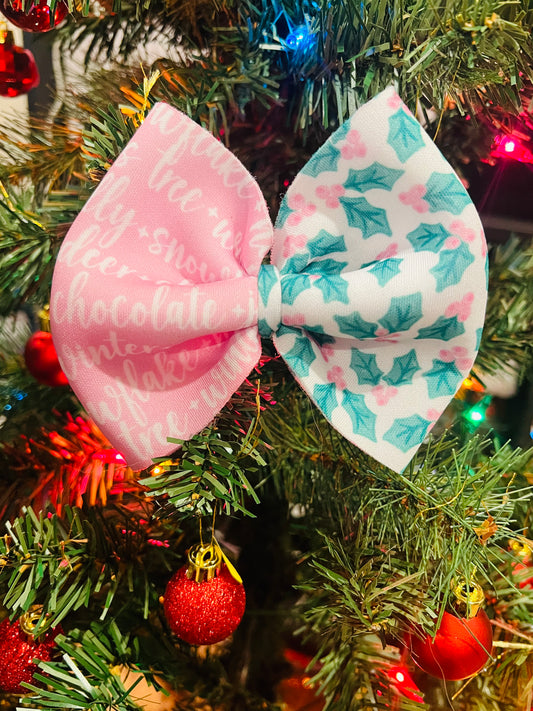 Christmas Holly Hair Bow