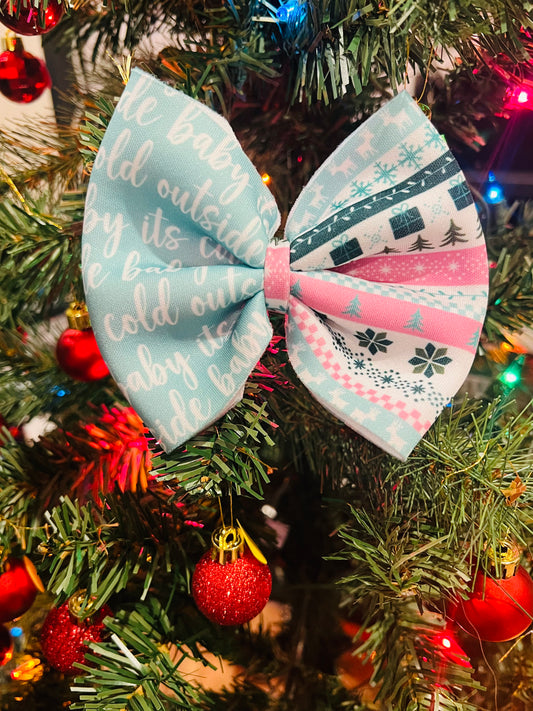 Baby it’s cold outside Hair Bow