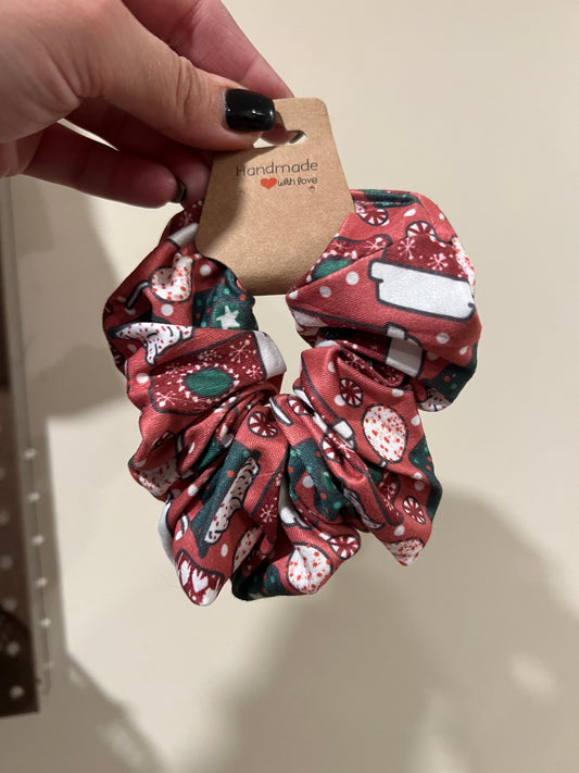 Christmas Coffee Cup Scrunchie