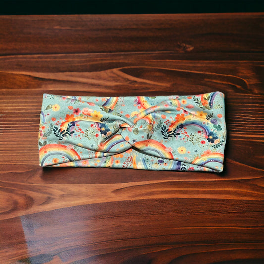Rainbow Floral Headband