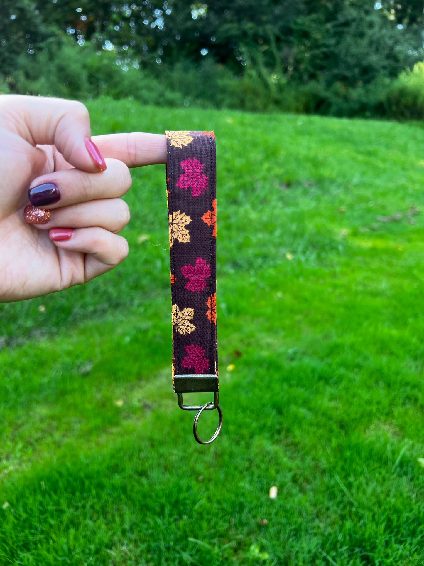 Fall Leaf Key Wristletf