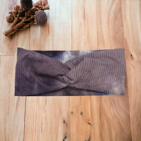 Ribbed Purple Tie Dye Headband