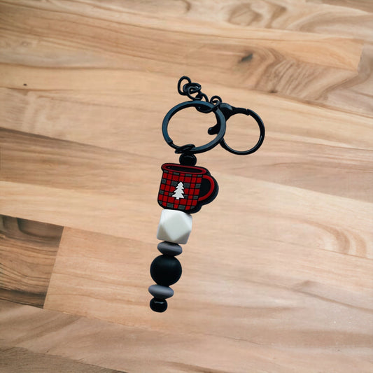 Christmas Coffee Mug Keychain