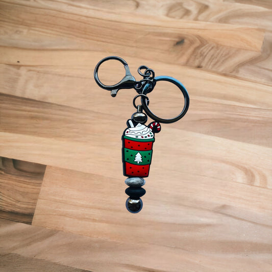 Christmas Coffee Keychain
