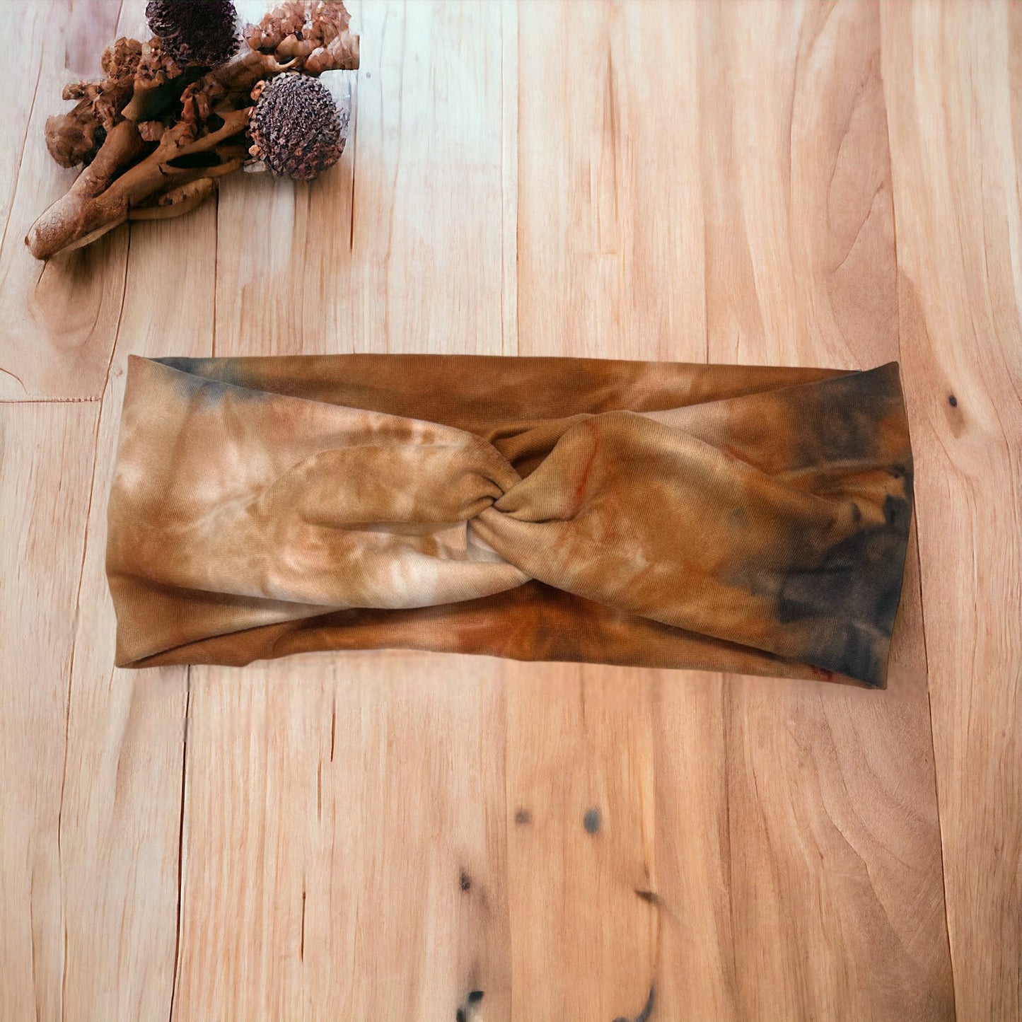 Burnt Orange Tie Dye Headband