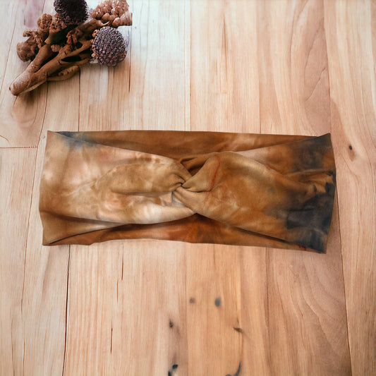 Burnt Orange Tie Dye Headband