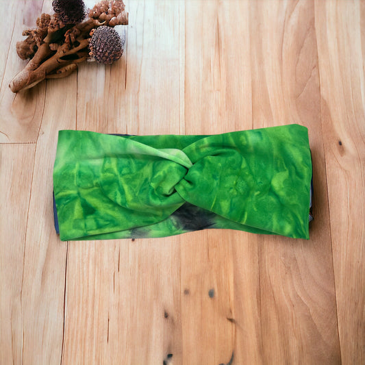 Lime Green Tie Dye Headband