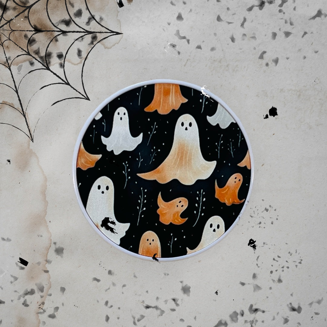 Orange & White Ghost Pop Socket