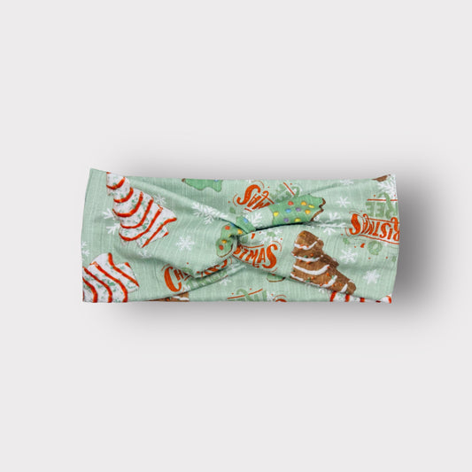 Chocolate & White Christmas Tree Cake Headband