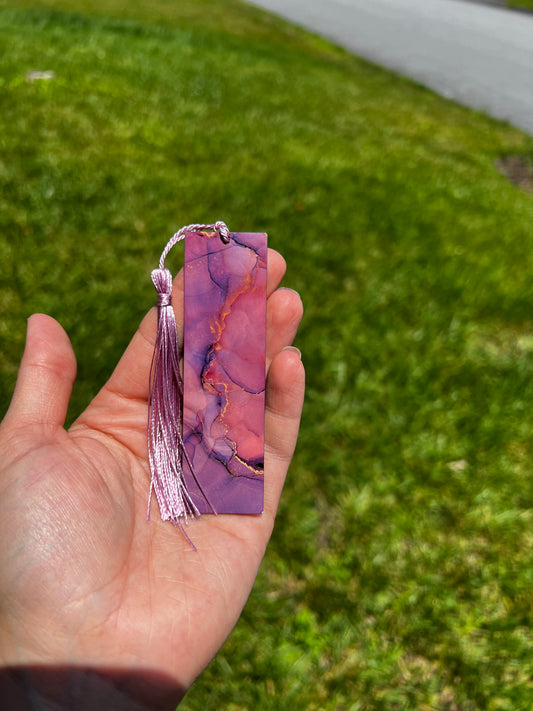 Purple Marble Bookmark