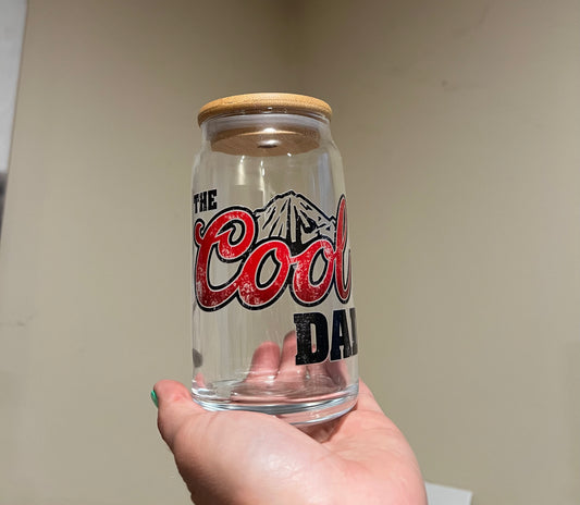 The Cool Dad Beer Can Glass