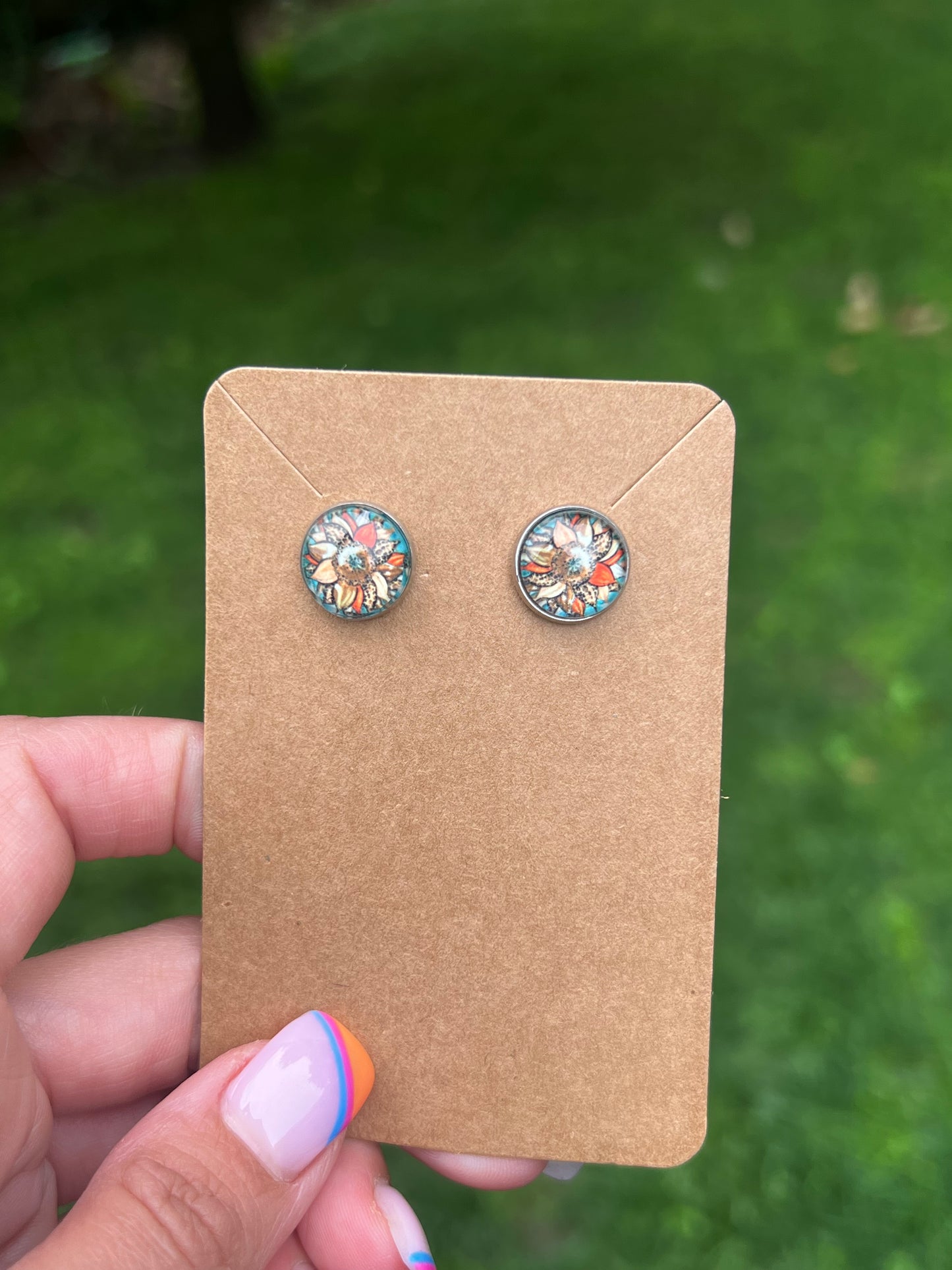 Western Sunflower Stud Earrings