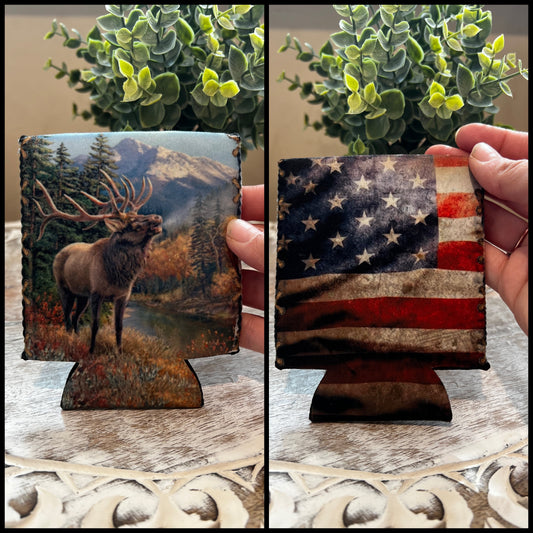 American Elk Can Koozie