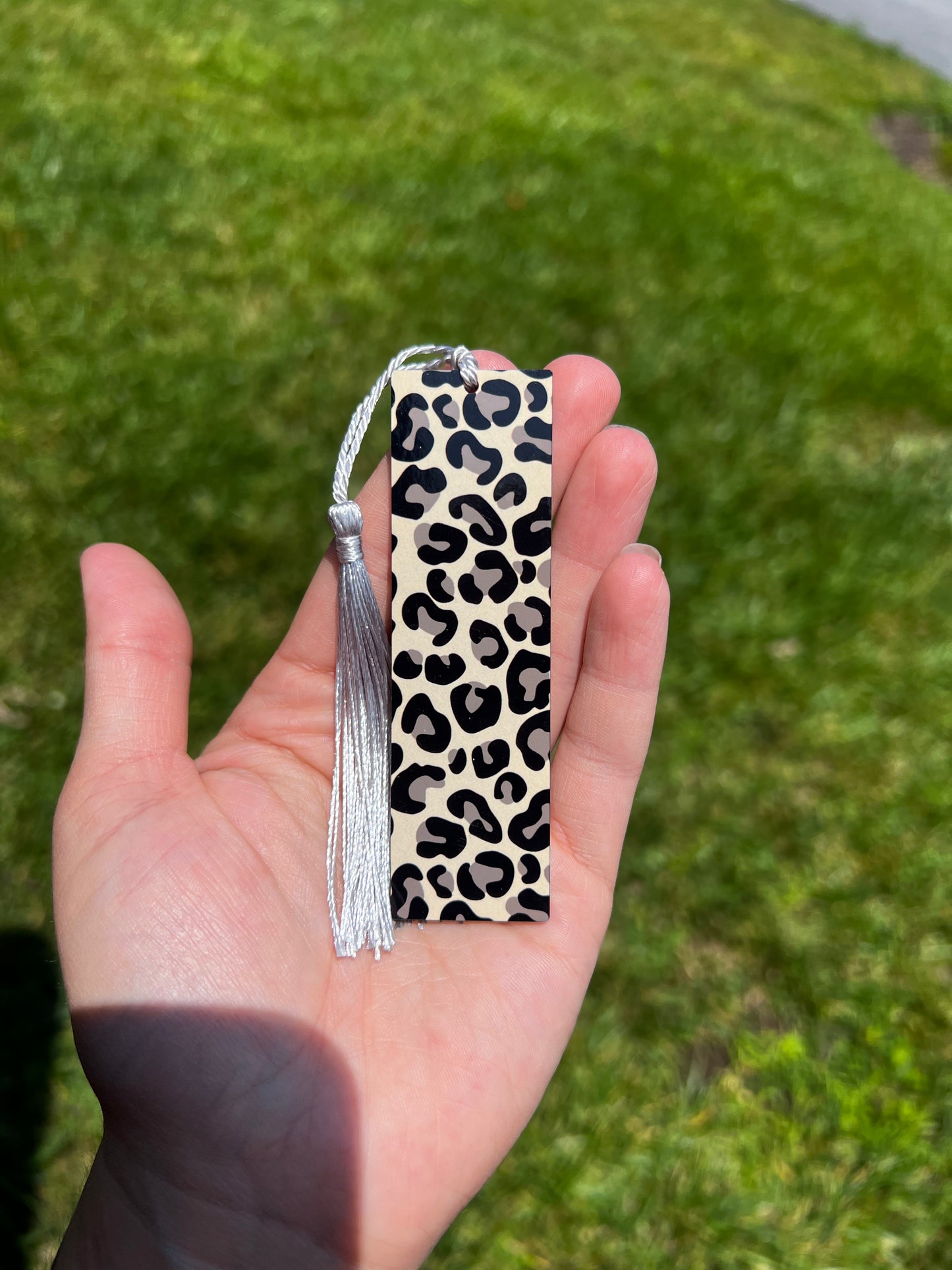 Gray Leopard Bookmark