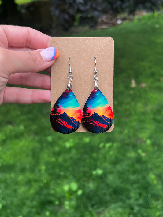 Mountain Teardrop Earrings