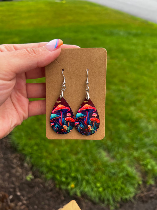 Mushroom Teardrop Earrings