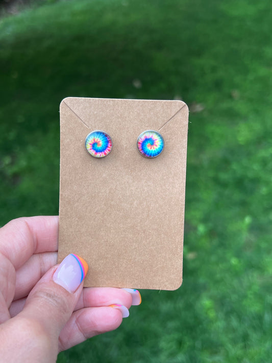 Tie Dye Stud Earrings