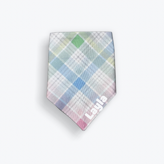 Custom Pastel Plaid Bandana