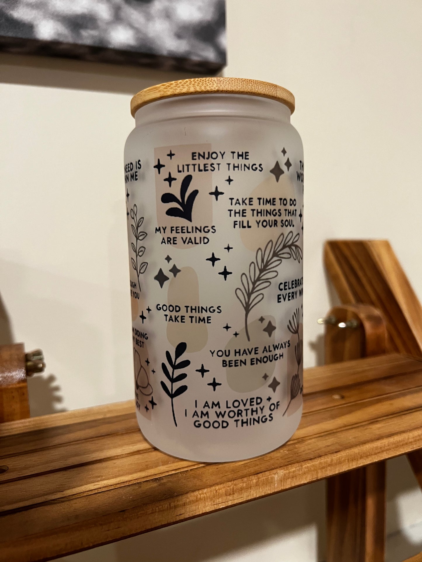 Daily Reminders 16oz Frosted Libbey Glass