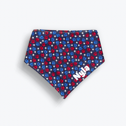 Custom Patriotic Paw Bandana
