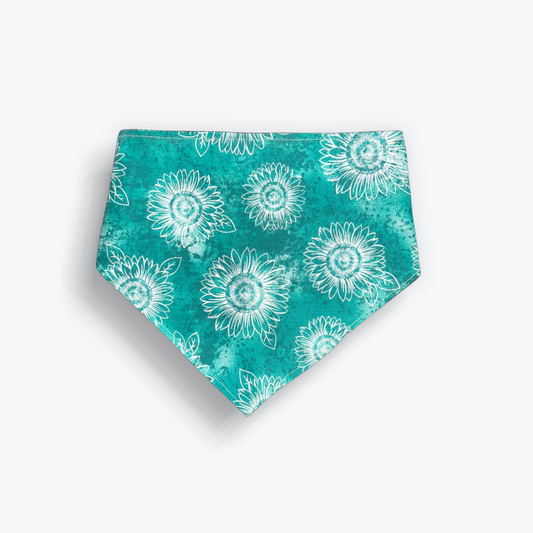 Green Tie Dye Sunflower Bandana