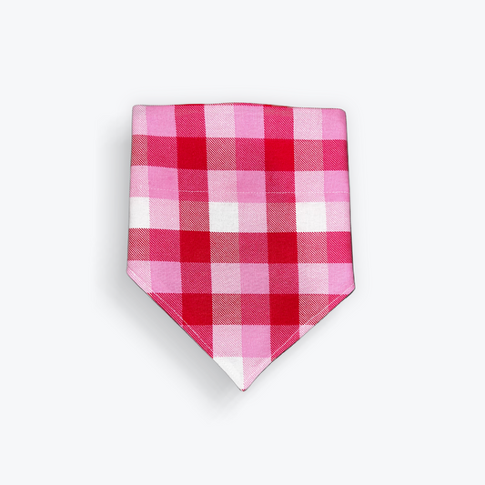Pink Plaid Bandana