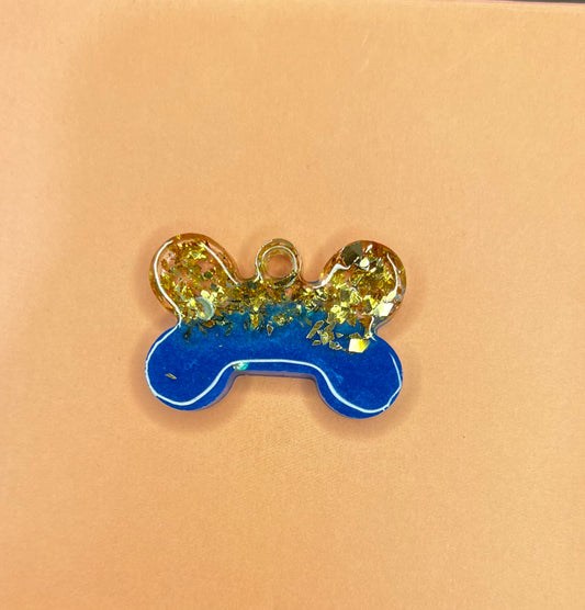 Blue and Gold pet name tag